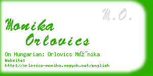 monika orlovics business card